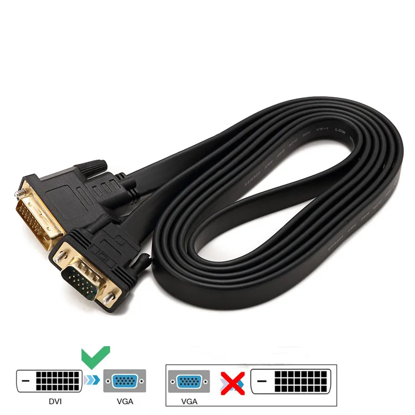 Адаптер DVI VGA 1080P D 24 1 Папа Мужской конвертер стабильная передача цифрового видео