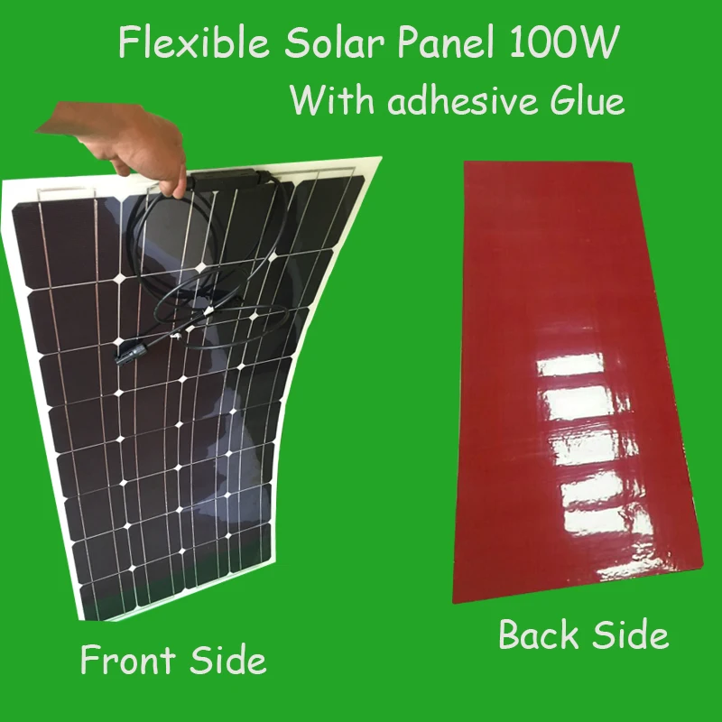 Newly Flexible Solar Panel With Direct Stick Adhesive 100w Watt 12v Solar Panels Semi Flexible Panel Monocrystalline Solar Cell Monocrystalline Solar Cell Solar Cellmonocrystalline Solar Aliexpress