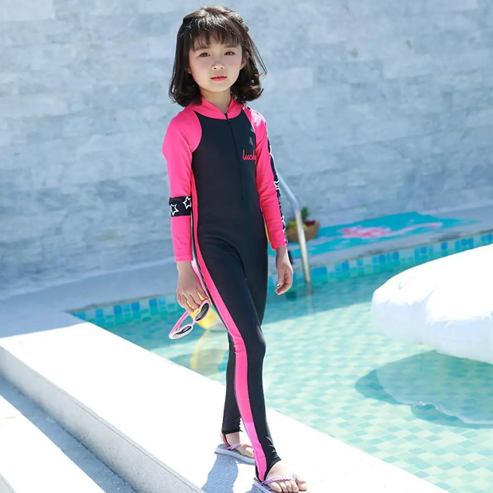 

Girls Boys Clothes Sunscreen Quick Dry Long Sleeve Diving Clothes Muslim Swimwear Onesies Bodysuit