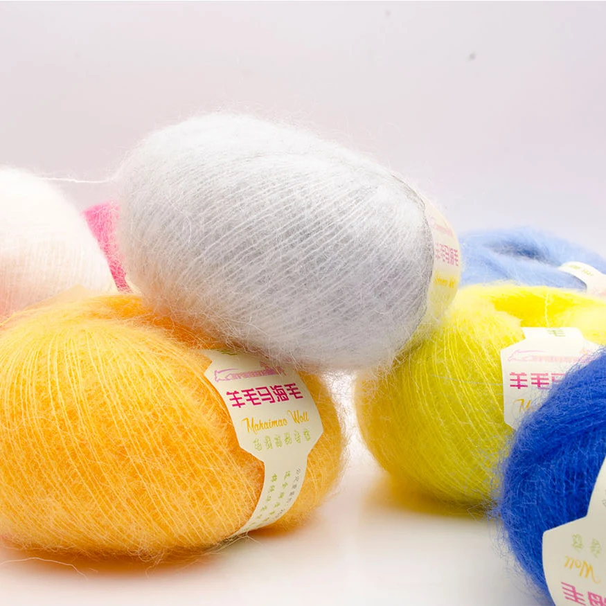 

Wholesale 5 balls/lot 125 Grams natural soft Milk acrylic cotton yarn thick yarn color hot thick Angla wool yarn