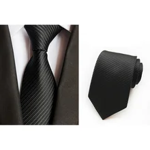 Классический мужской деловой официальный Свадебный Одноцветный галстук 8 см в полоску жаккардовый галстук модное платье-рубашка аксессуары