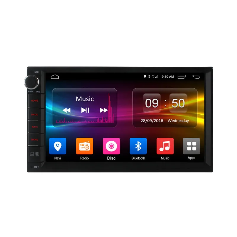 Sale 1024*600 Android 8.1 Octa 8 Core Quad Core Universal Car Radio 2din 2 din Player GPS Navi 2GB RAM 16/32GB ROM Autoradio 4G LTE 1