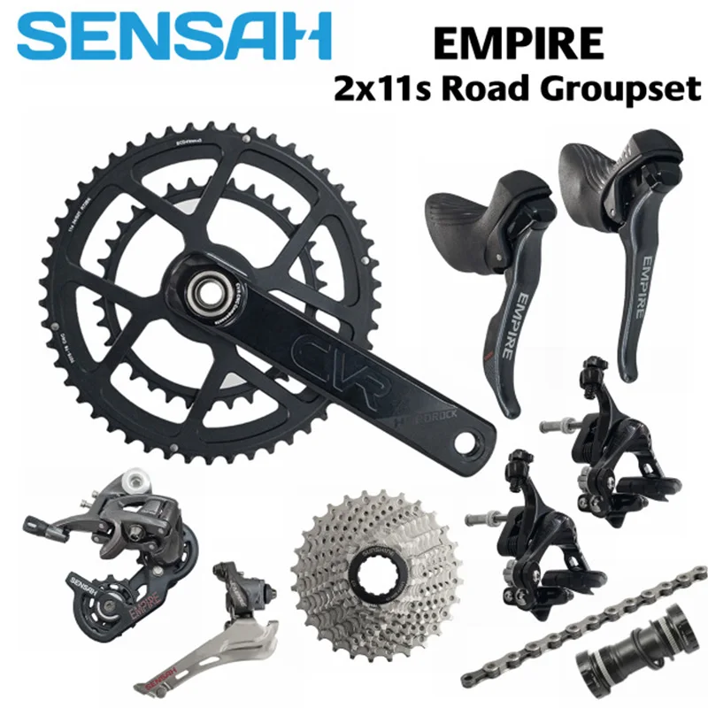 Sensah Empire 2x11 скоростной комплект, 22s дорожный велосипед, Сменные кассеты+ 11s цепи, комплект для велосипеда 170 мм, шатун для Shimano 5800 R7000