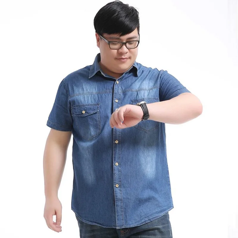 Plus-BIG-large-size-LOOSE-European-man-thin-cowboy-men-s-summer-brand-cotton-Denim-Short