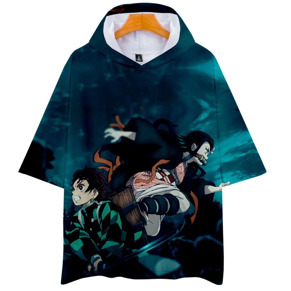Demon Slayer: Kimetsu no Yaiba 3D толстовки Новая повседневная футболка с короткими рукавами