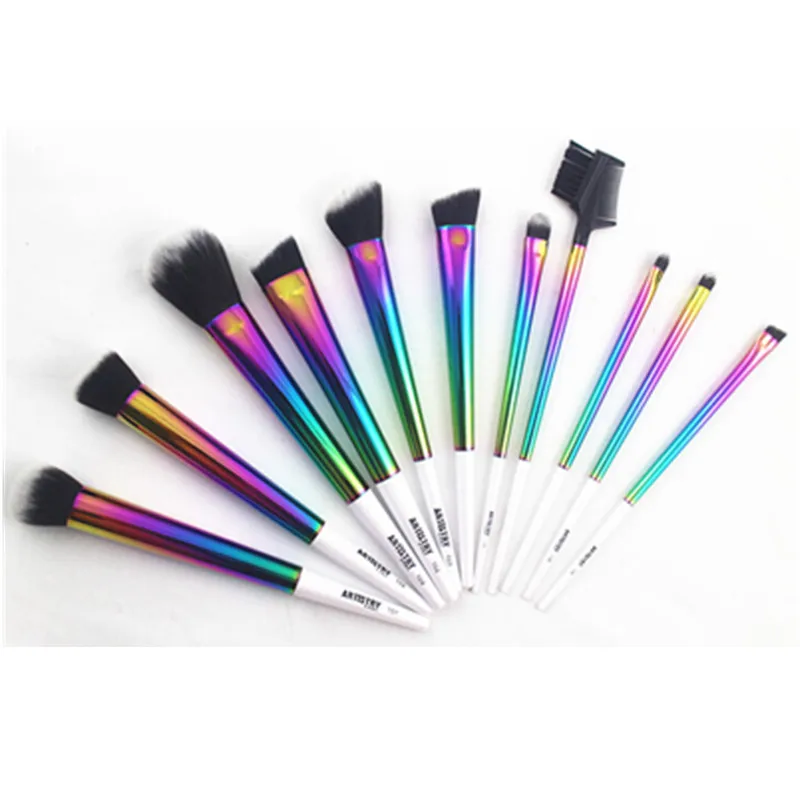Buy 11pcs rainbow color brush set, beautiful high rank