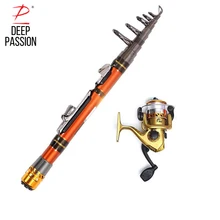DEEP PASSION Sea Fishing Rod Reel Set Mini Rod Pole Carp Portable Telescopic Stick Pesca Fishing Rod Holder for Fishing Pole
