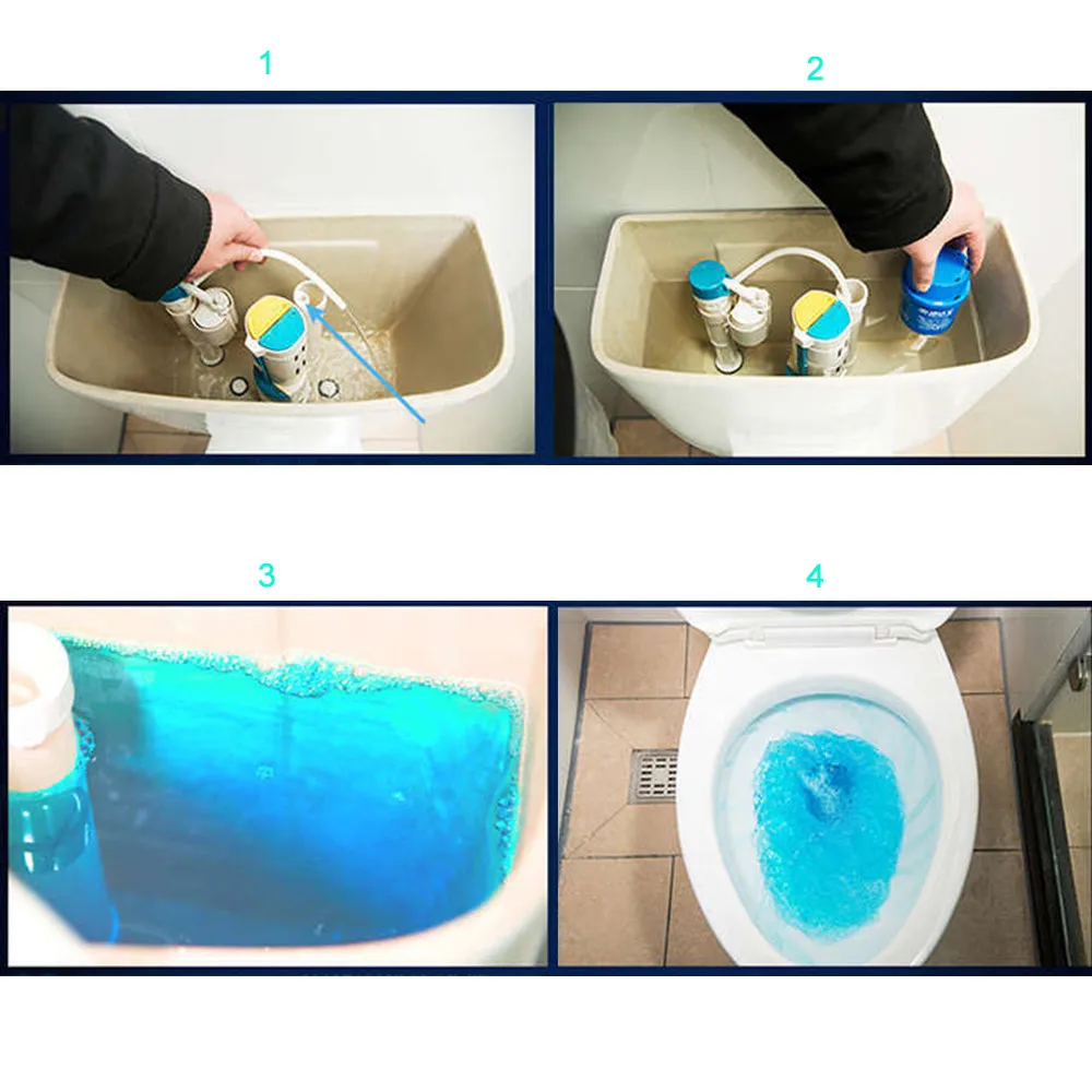 

1PC Disposable Magic Automatic Flush Toilet Cleaner Helper Fragrant Ball Stain Remover Blue Tablet Tank Cleaning Deodorize #N