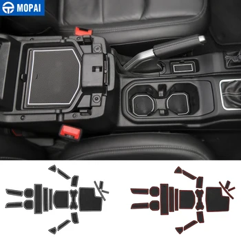 

MOPAI Car Door Groove Mat for Jeep Gladiator JT 2018+ Latex Car Non-slip Door Cup Pad Mats for Jeep Wrangler JL 2018+