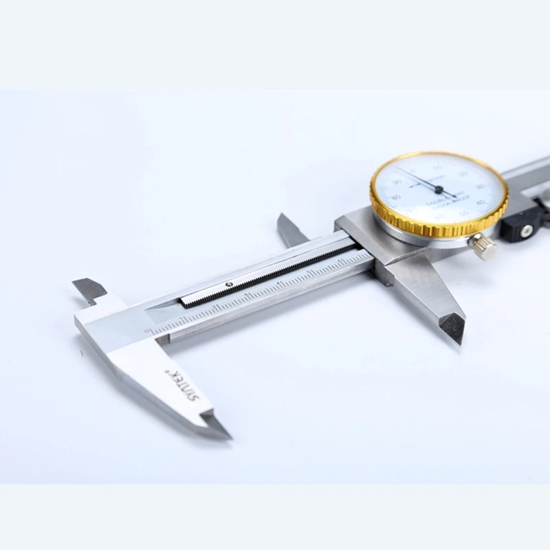 0-200 мм/8 дюймов метрический измерительный инструмент штангенциркуль с циферблатом ударопрочный штангенциркуль из нержавеющей стали 0,01 мм