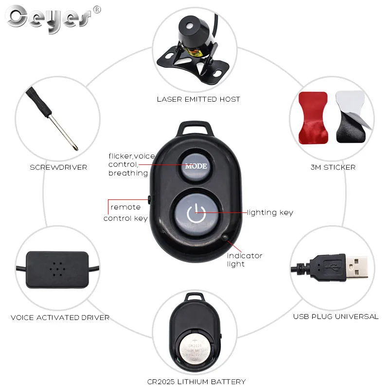 Ceyes Car Interior Festival Decorative Bright Flicker Laser Lights Accessories LED Auto Universal Atmosphere Lamps Voice Control Ceyes Car Interior Festival Decorative Bright Flicker Laser Lights Accessories LED Auto Universal Atmosphere Lamps Voice Control