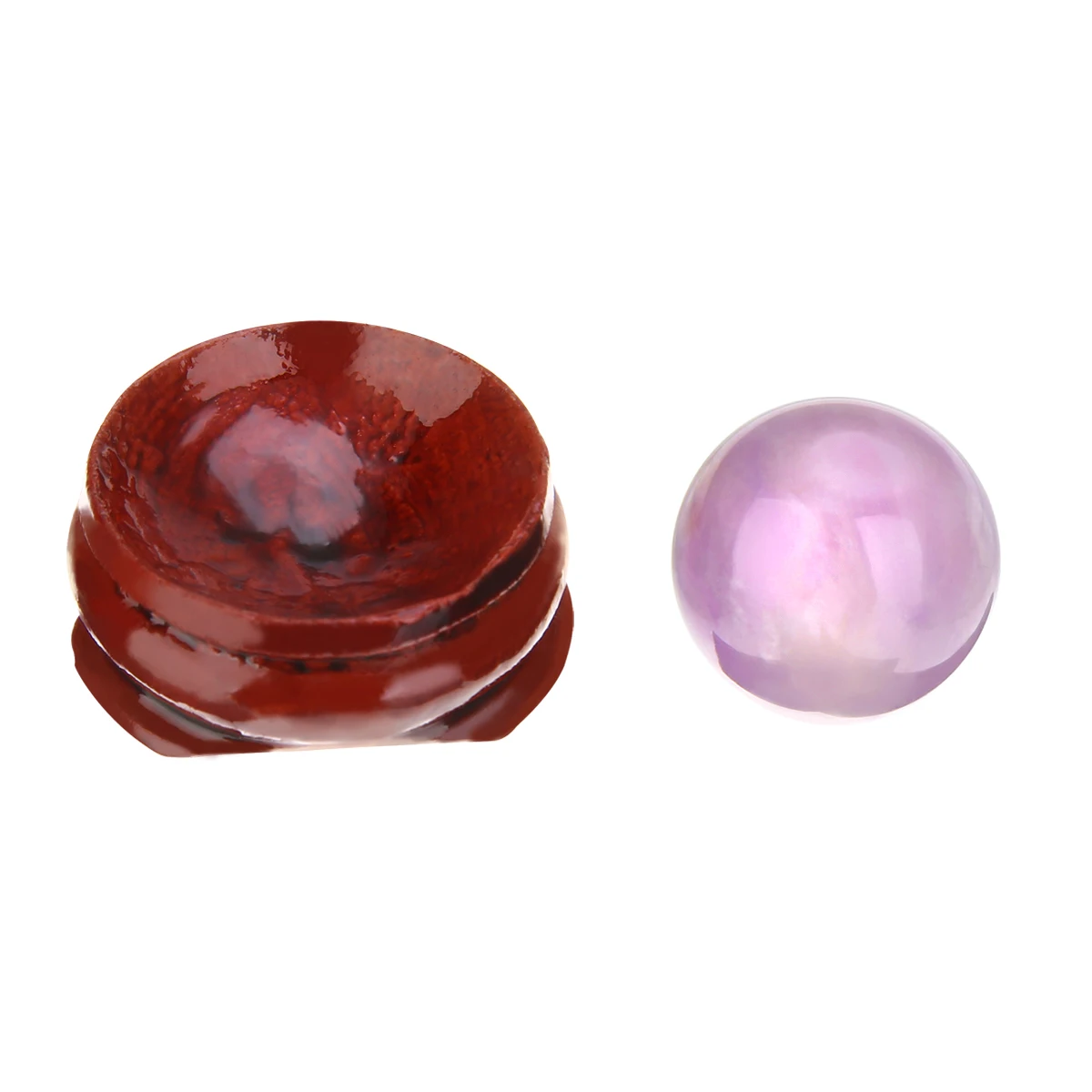 20mm Natural Amethyst Quartz Crystal Sphere Ball Healing Stone with Stand Gifts Beautiful Home Office Decoration