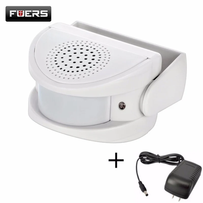 

Fuers Wireless Smart Doorbell Welcome Chime Alarm PIR Motion Sensor Entry Security Doorbell Infrared Detector For Shop Hotel