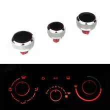 3x plata/C/calentador de botón interruptor mando tapa de diales Trim para 2000-2011, Peugeot 206 Peugeot 207
