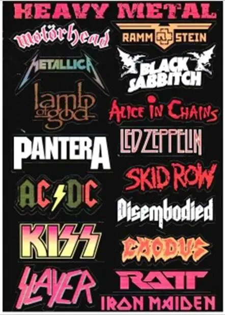 

Personalized rock letter PVC waterproof notebook laptop skin sticker For computer macbook air 13 pro stickers