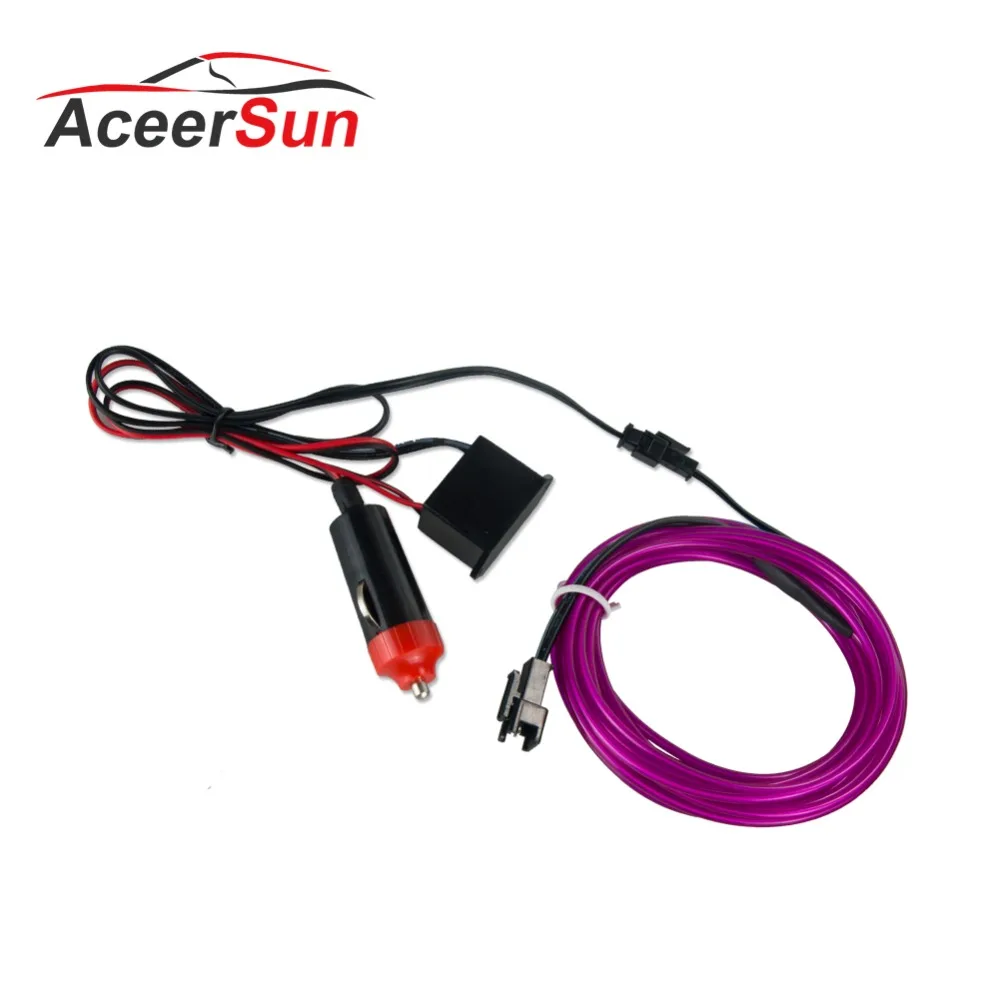 Us 3 36 55 Off Led Car Styling Purple Color 1m 2m 3m 4m 5m Ambient Light Flexible Neon Strip Led Car Interior Lights Trim El Cold Light 5v In