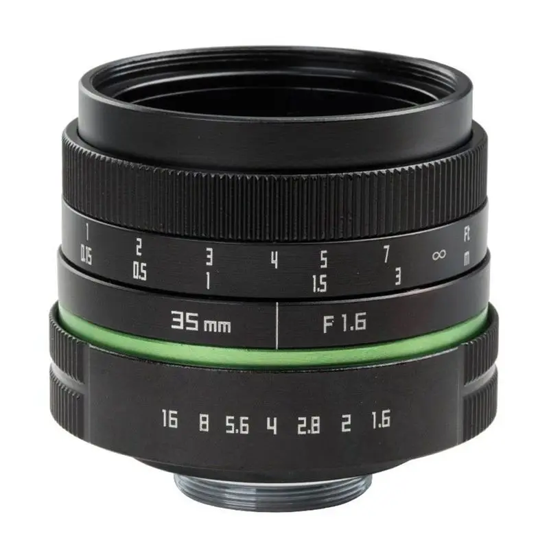 

Mirrorless 35mm F1.6 C-Mount Lens For APS-C Camera M4/3 FX EOSM N1 P/Q J1 V2 J3 V3 E-P1 E-PL1 G1 GF1 GH1 NEX-3 NEX-5 NEX-7 M3