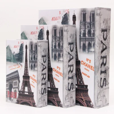 Коробка для книг комплект из 3 предметов украшение винтажная секретная книга