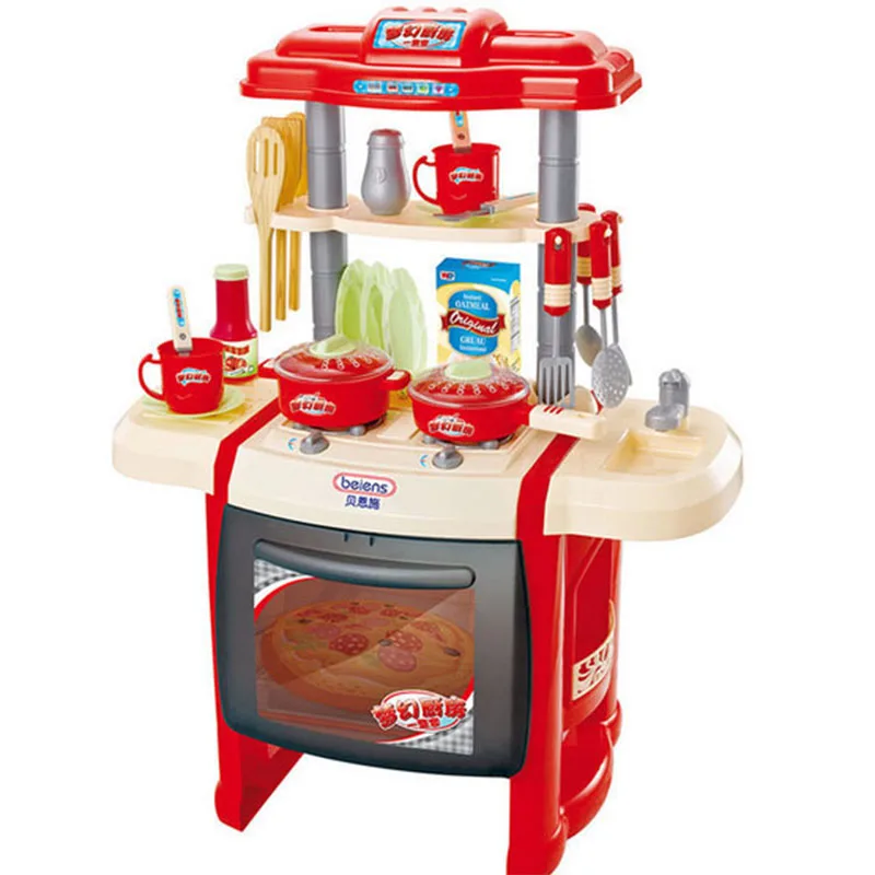 Simulation Kitchen Toys Girls Game Playsets Kitchen For Children Kitchen Set Baby Kid Toy Mixer Fire Boiling Cooking Sound Light Kitchen For Children Simulation Kitchensimulation Kitchen Toy Aliexpress
