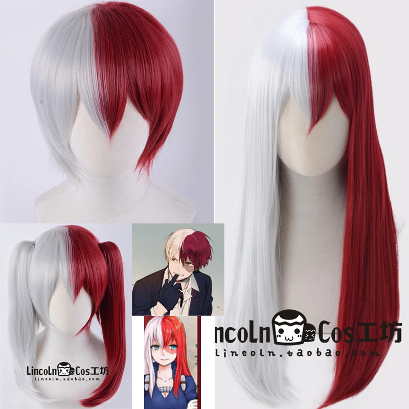 Мой Boku no Hero Academia Todoroki Shoto Аниме косплей парик + парик|Костюмы аниме| |