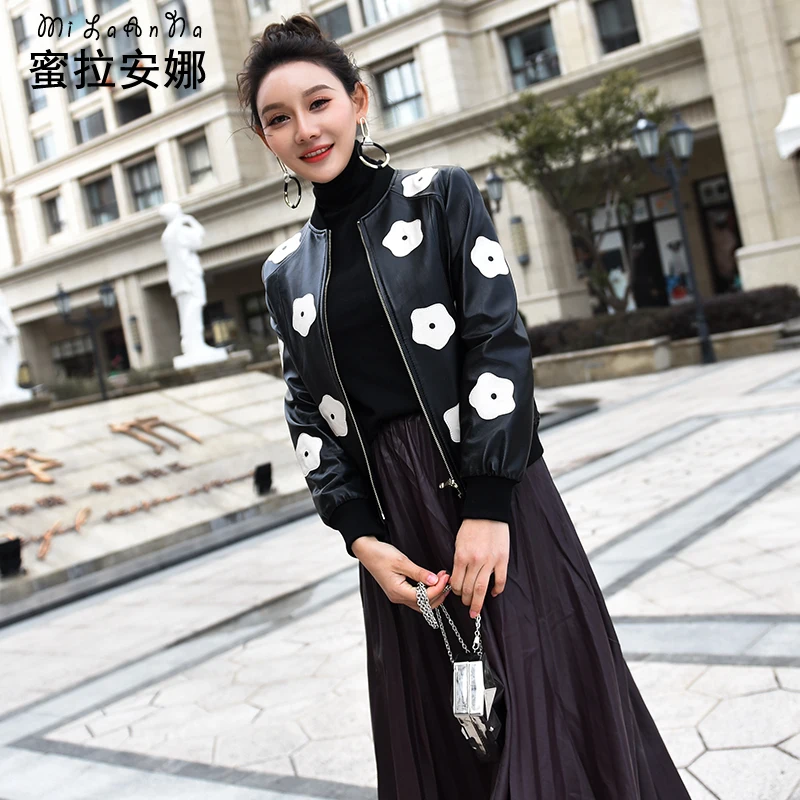Для женщин короткие кожаные clothing2018 новый корейский вариант body выращивания леди
