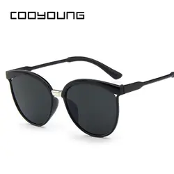 COOYOUNG «кошачий глаз» Для женщин Брендовая дизайнерская обувь мода покрытие зеркало сексуальные Cateye Солнцезащитные очки UV400 Для женщин очки