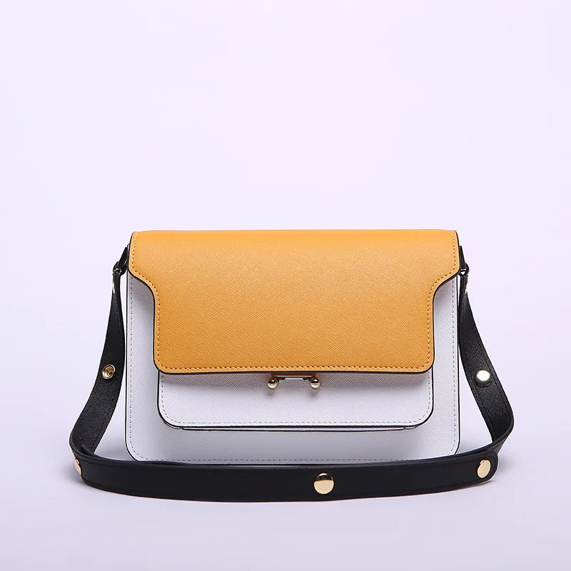 

New Style Genuine Leather Fashion Bag For Women Panelled Famous Brand Designe High Quality Shoulder Bag Handbag GDB30