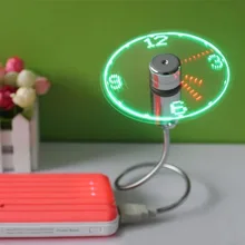 Новейшие прочные продажи USB Мини Гибкий время светодиодный вентилятор-часы с светодиодный свет-классный гаджет сохраняйте прохладу и время Дисплей
