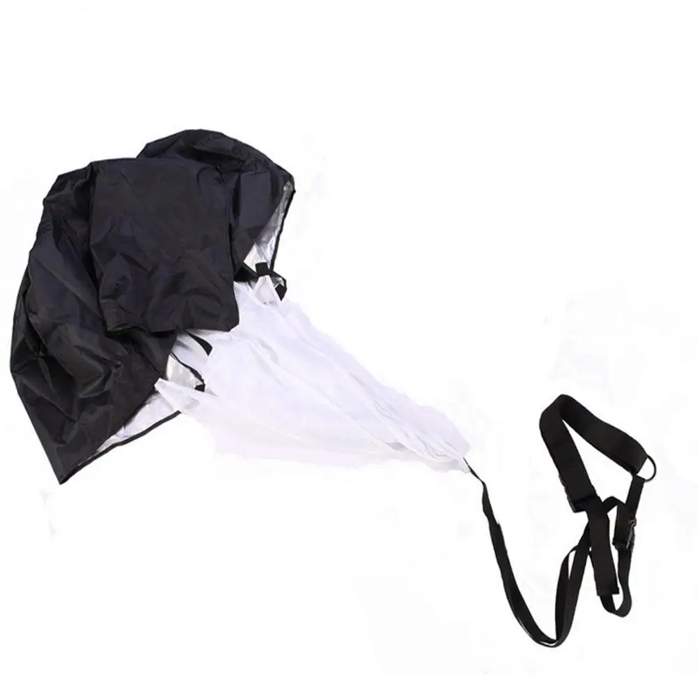 56 Speed Resistance Training Parachute Running Chute Football Exercise Black