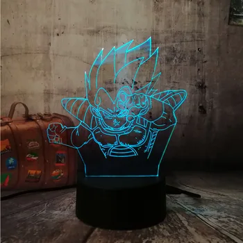 

Japan Cartoon Colorful lava Desk lamp Dragon Ball Monkey 3D Night Light Super Saiyan Son Goku Action Figure LED Bulb lampadas