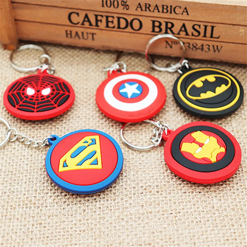 

PVC Amine Cartoon Keychain Kids Child Gifts 5cm Size Cute KT Stitch Totoro and Hero Silicone Keyring Women Bag Car Keyholder