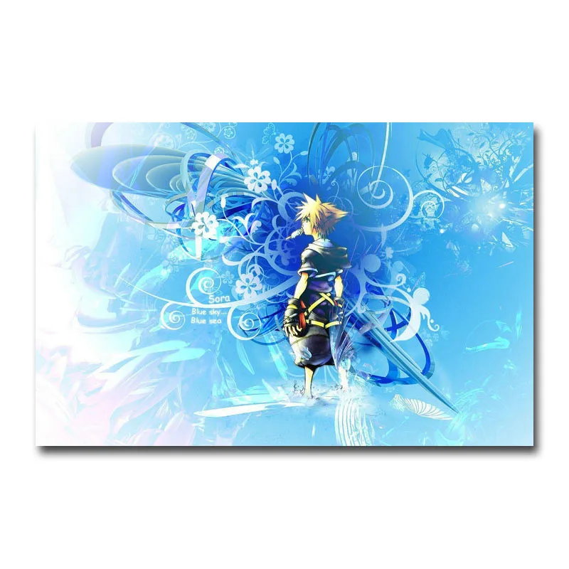 

Art Silk Or Canvas Print Kingdom Hearts Sora Anime Poster 13x20 inch For Room Decor Decoration-003