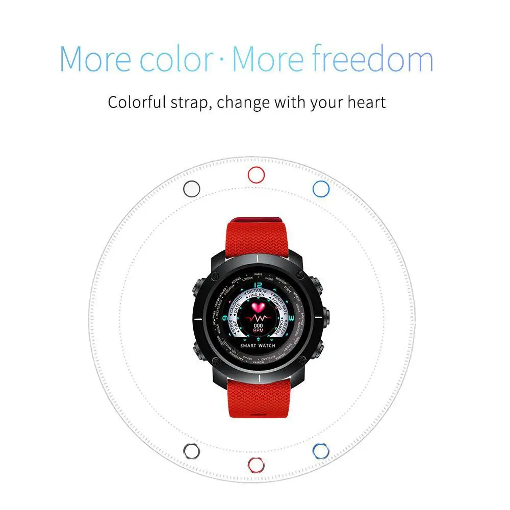 W30 Waterproof Smart Watch - Fitness Tracker/Anti Lost/Smart Reminder/Remote Control Camera - Support GPS in App