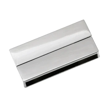 

8SEASONS Magnetic Clasps Rectangle Silver Color 3.8cm x 18mm,2 Sets Hot new