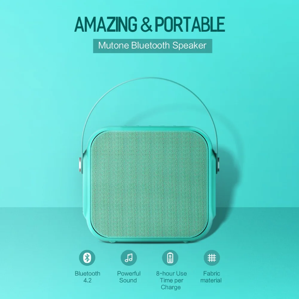 

Rockspace Mutone Hifi Stereo Sound Wireless Bluetooth Speaker V4.2 Subwoofer Portable Speaker with TF Card AUX IPX4 Music Play