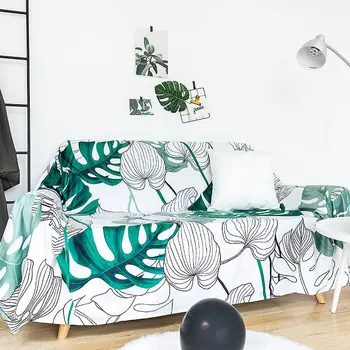 

Green Flocking Sofa Cushion Four Seasons Fabric Sofa Towel Full Cover Sofa Cover Back Towel Multi-purpose Cloth 3