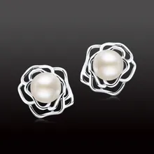 Серьги-гвоздики из пресноводного жемчуга, серьги с природным жемчугом, серьги из натурального жемчуга для очаровательных женщин