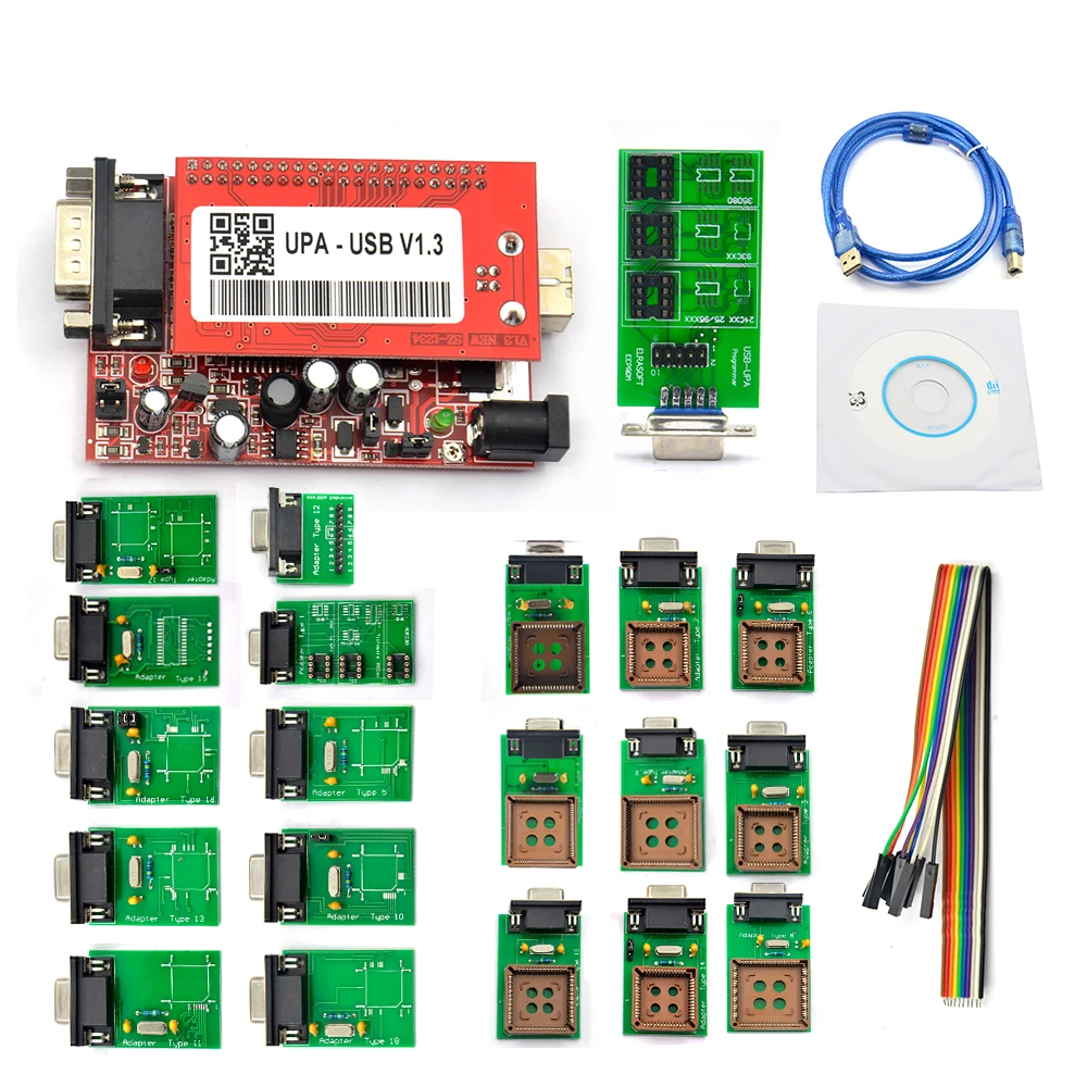 UPA USB программатор V1.3 с полным адаптером Основной блок UPA-USB 1,3 UPA USB V1.3 ECU Чип Tunning OBD2 диагностический инструмент