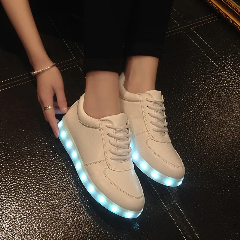 girls leather shoes Size 27-42 USB Charger Glowing Sneakers Children Led Casual Shoes Boys Led Slippers Luminous Sneakers For Girls Wedding Shoes children's shoes for sale
