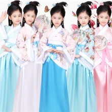 Детская одежда в китайском стиле для девочек; одежда для выступлений; одежда для певицы; одежда для сцены; костюм для народных танцев; костюм принцессы; платье феи