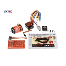 SkyRC 13.5T 2590KV 2P Sensored Brushless Motor+CS60 60A Sensored Brushless ESC+LED Program Card Combo Set for 1/10 1/12 RC Car