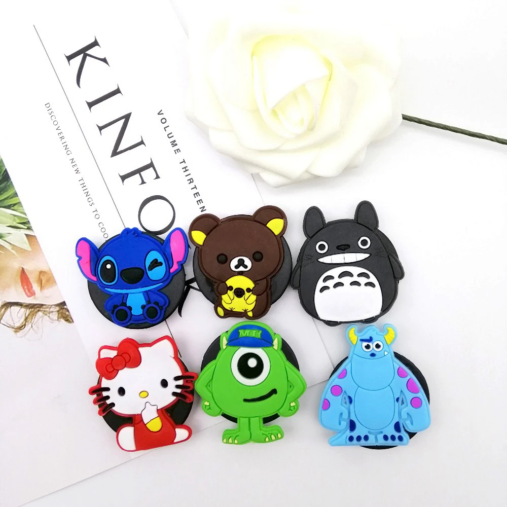 Silicone socket Cartoon Phone Holder Expanding Stand Finger Holder For Samsung Xiaomi universal phone Stand car phone Holder