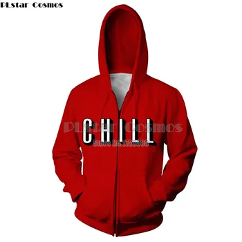 

PLstar Cosmos Womens Mens Chill Red Hoodie Zipper Hoodies Women Men 3d Print Hoodie Zip Up Jacket Sweatshirt Unisex Clothes