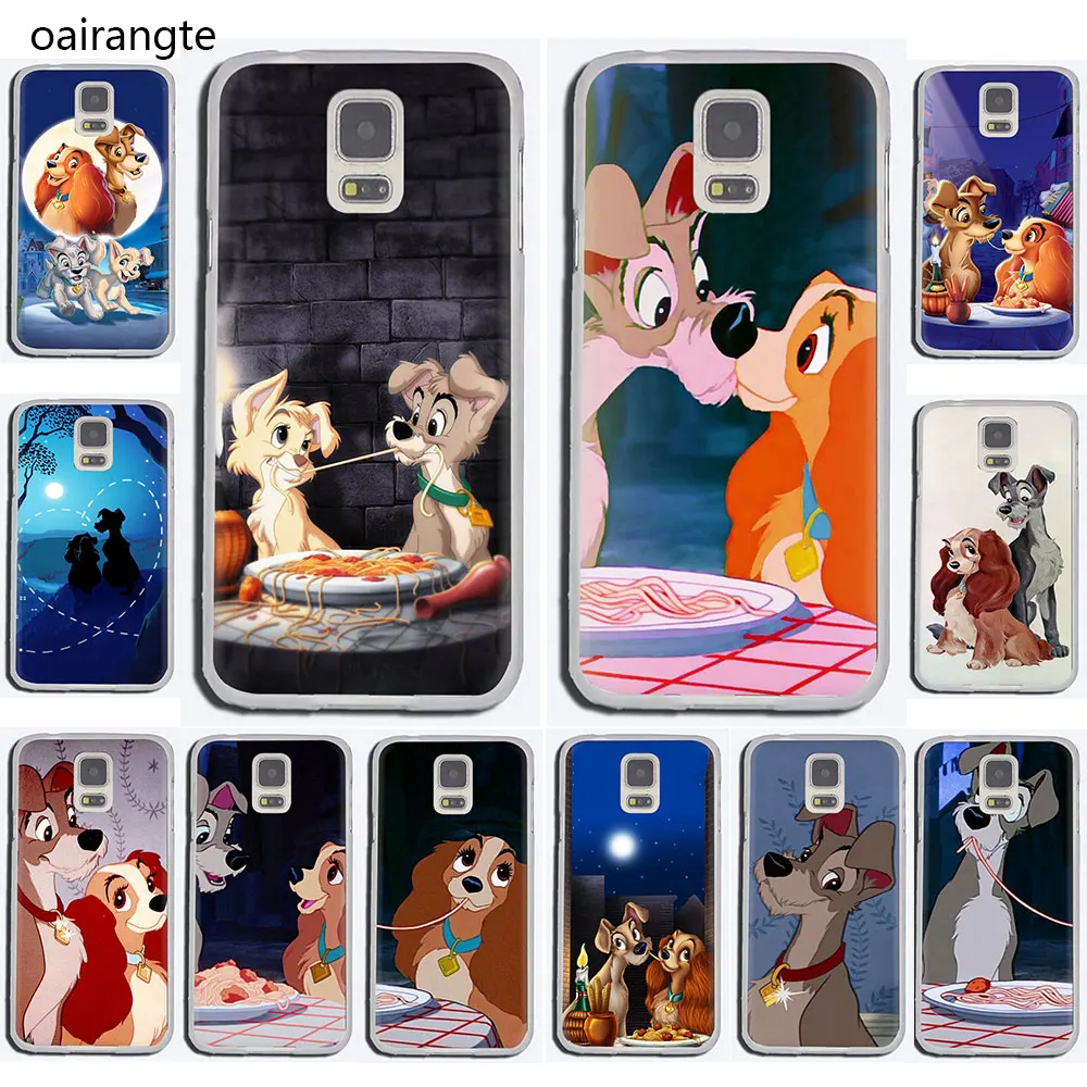 

Cartoon dog Lady and Tramp Hard phone cover case for Samsung Galaxy S6 7 Edge S8 9 10 Plus Note 10 8 9 M10 20 30