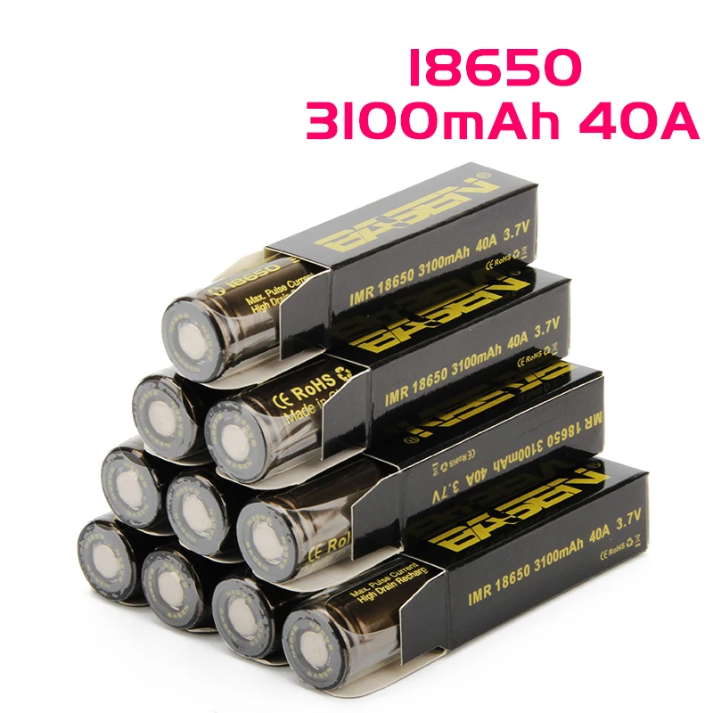 3100 10pcs 2 Basen rechargeable Batteries 18650 30Q 18650 Rechargeable Battery 18650 3.7V Li Ion Pack