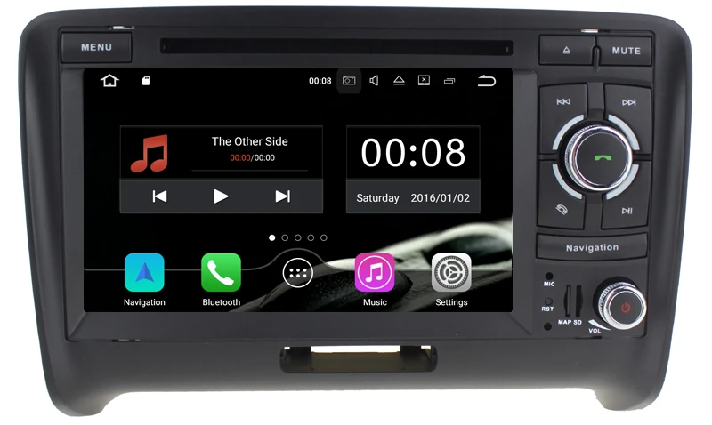 Flash Deal HIFIF 1024*600 qUAD Core Android 7.1 CarDVD Player for AUDI TT 2006-2013 GPS Navigation Radio RDS Stereo System 2GB RAM 16GB ROM 6