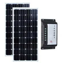 2 Pcs 12v 150w Panneau Solaire Charge Batteries Solaire Chargeur Kit Solar Panel 300W Solar Battery Charger 12v/24v 20A PWM
