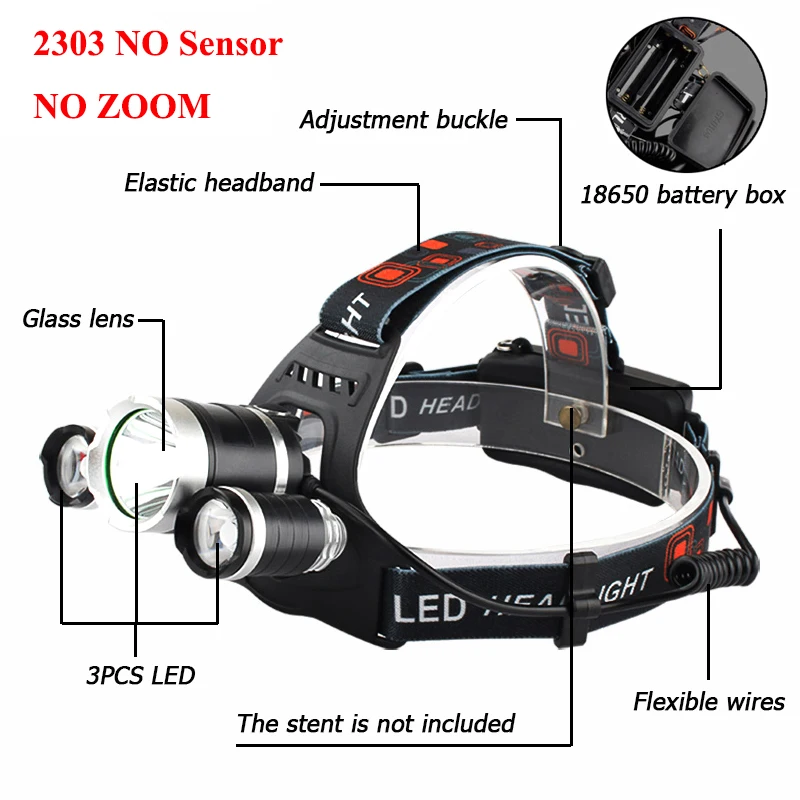 Litwod Z20 2303 S 3 * XM L T6 ИК датчик светодиодные фары фара очень яркий налобный фонарь