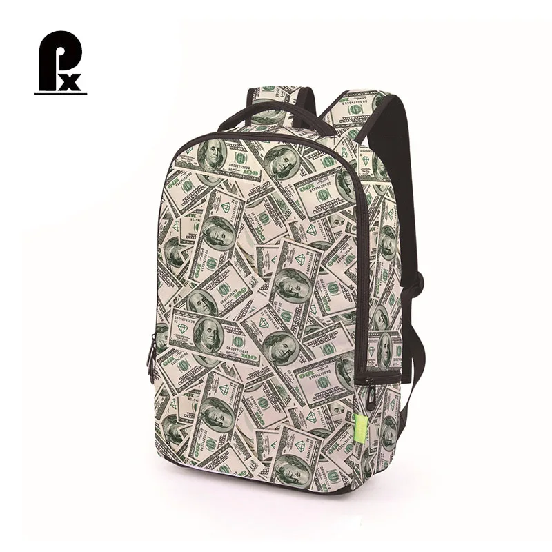 Креативный рюкзак с 3D принтом доллара, повседневный школьный рюкзак на плечо для подростка, школьная сумка, студенческий рюкзак, сумка для книг, Mochila