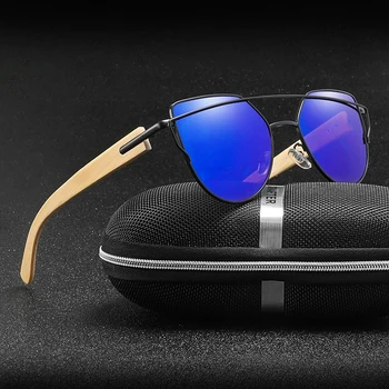 

Polarized Sunglasses Men Women Fashion Bamboo Leg Sunglasses 6 Color Fashion Retro High-end Design Driving Glasses Uv400